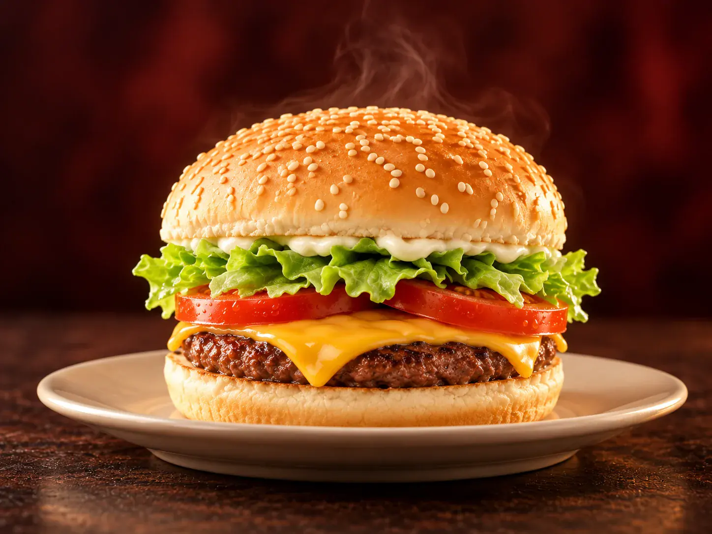 Cheese Burger Salada, recriação ilustrativa sem ovo, bacon ou presunto